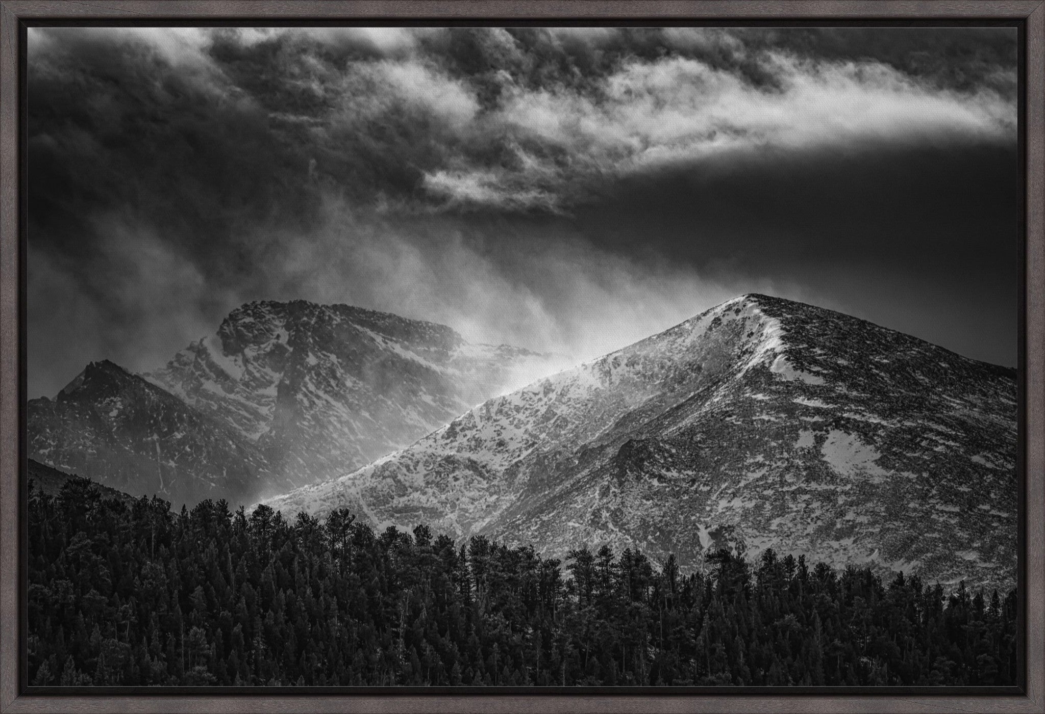Dramatic Monochrome Mountainscape