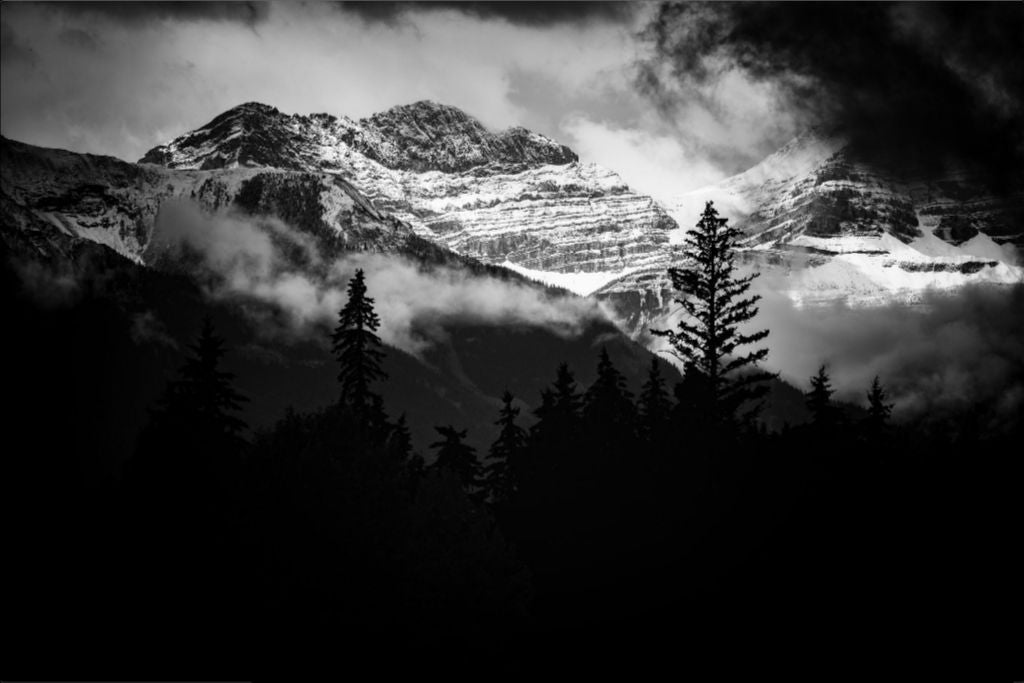 Canadian Rockies in BW