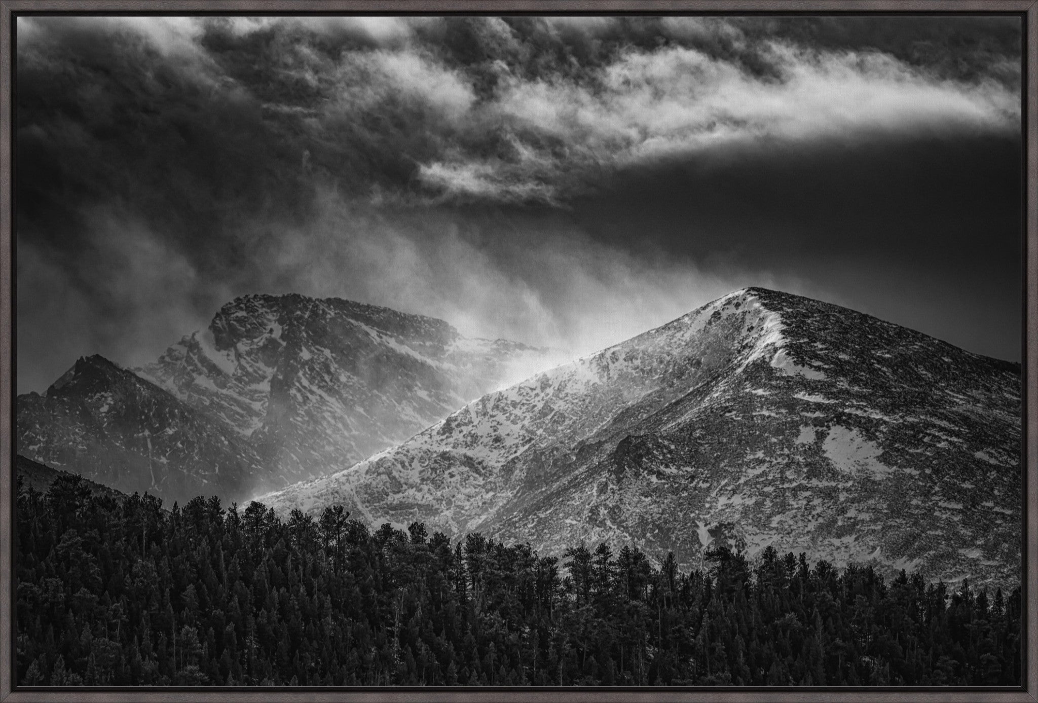 Dramatic Monochrome Mountainscape