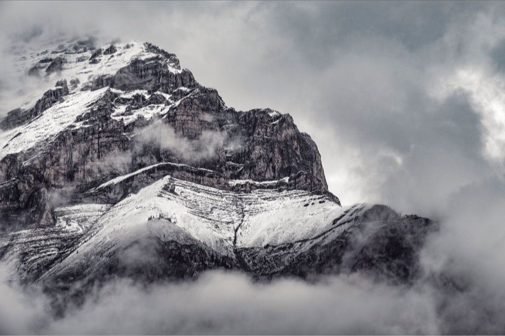 Cascade Mountain in Clouds