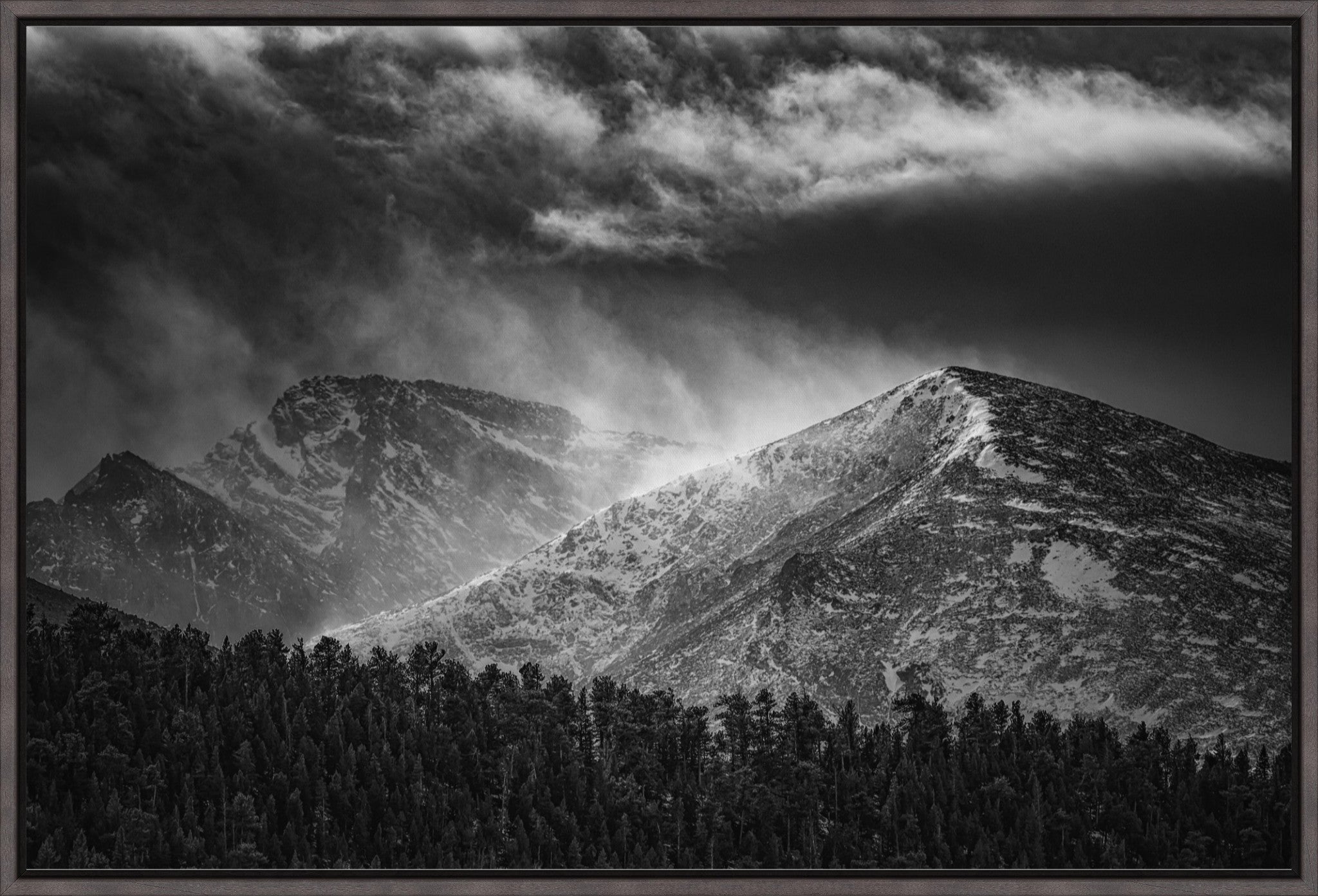 Dramatic Monochrome Mountainscape