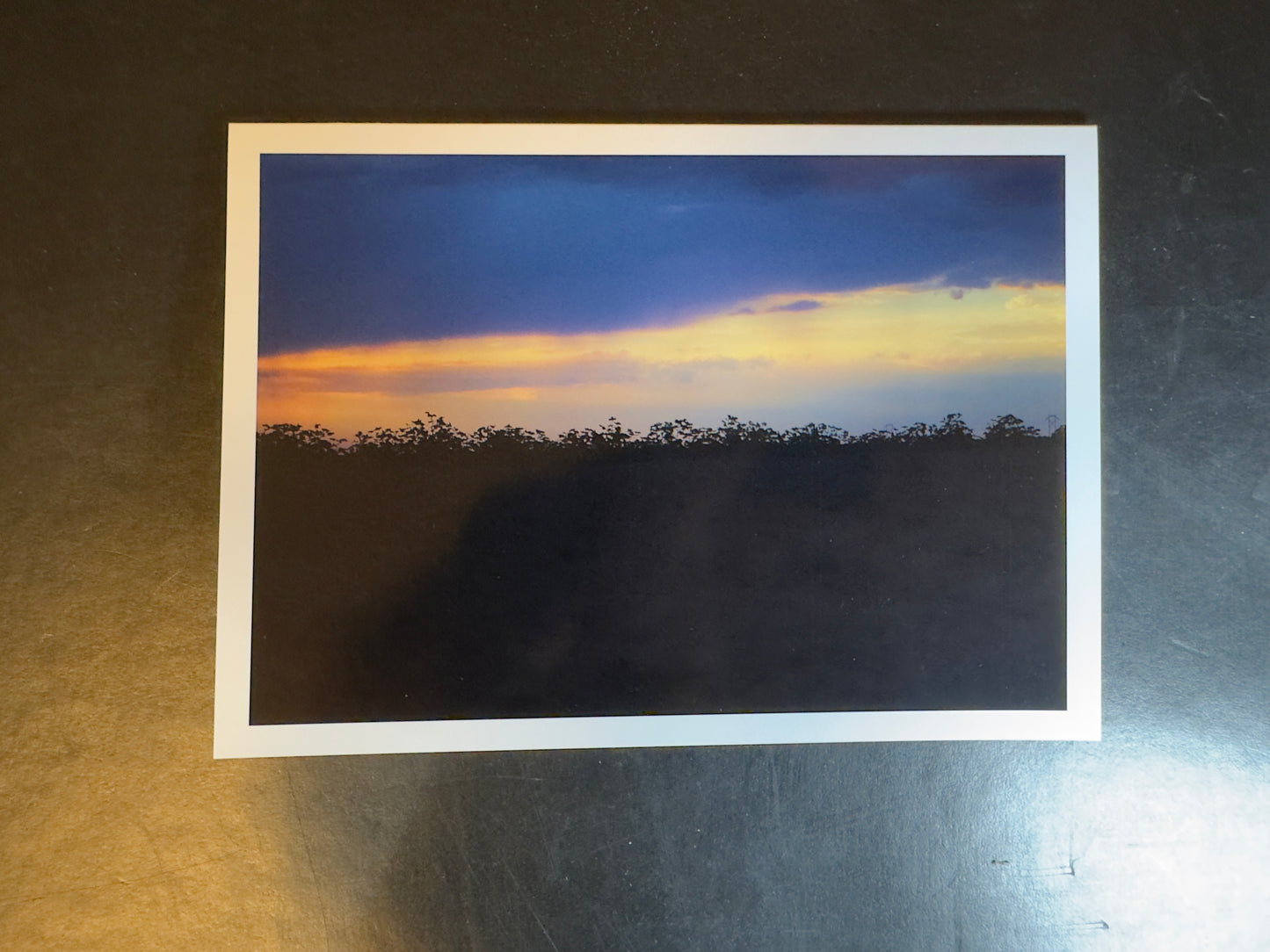5x7 Fine Art Folding Card - Sunset Cotton Silhouette