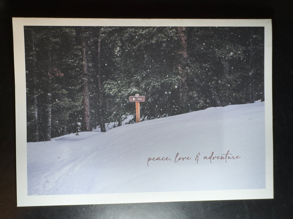 5x7 Fine Art Folding Card - Peace, Love & Adventure