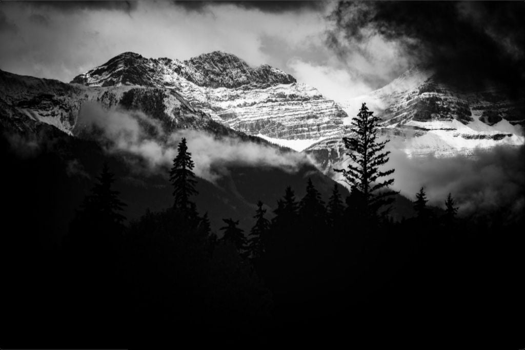 Canadian Rockies in BW