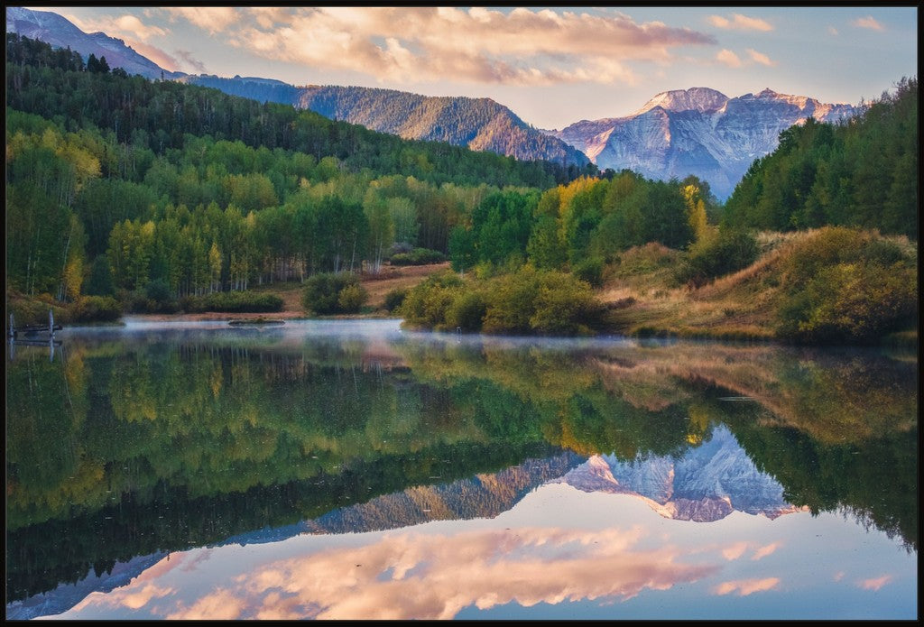 Misty Sunset Reflections