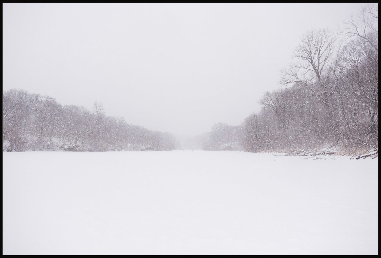 Snow-covered Lake