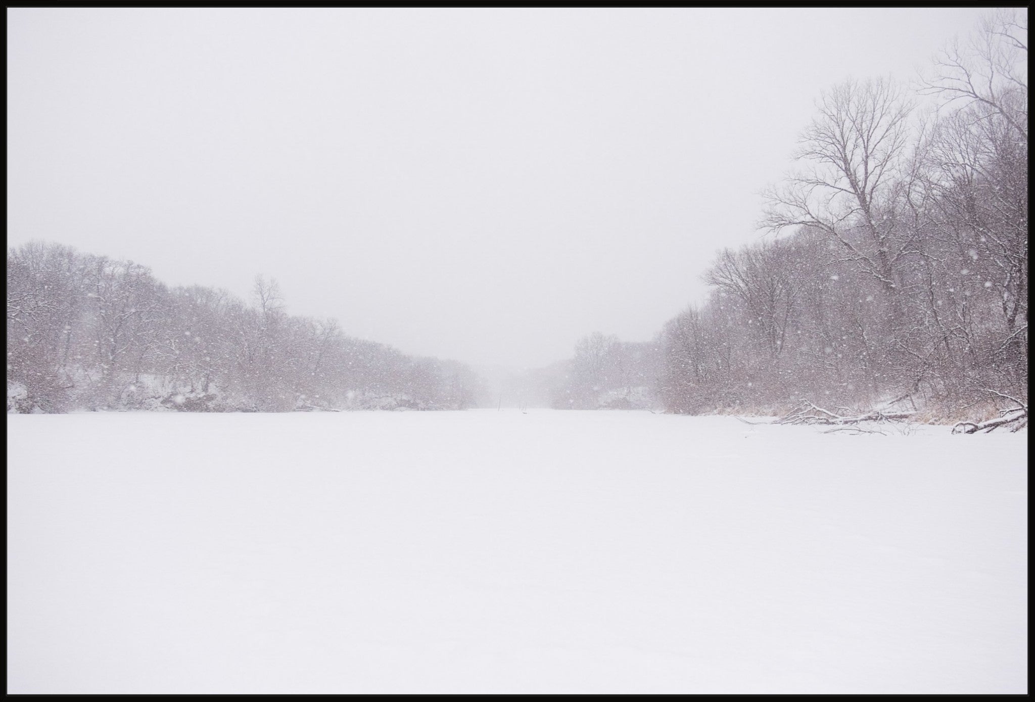 Snow-covered Lake