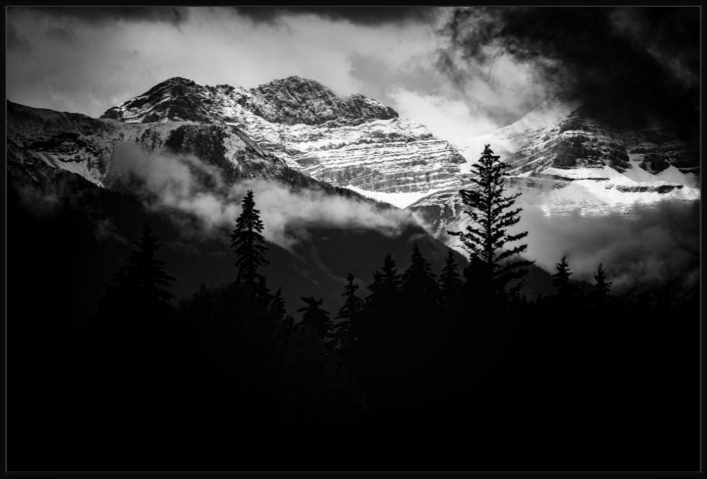 Canadian Rockies in BW