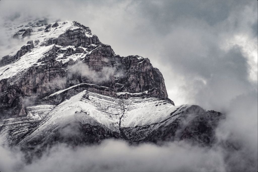 Cascade Mountain in Clouds